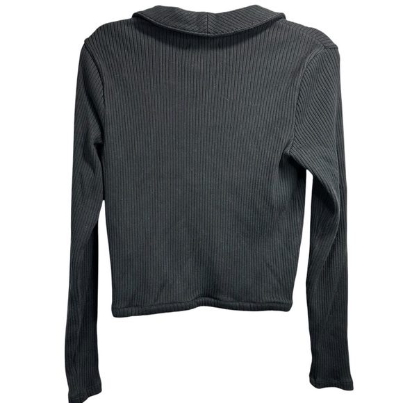 Madewell Curved-Hem Polo Cardigan Tee - Picture 3 of 5